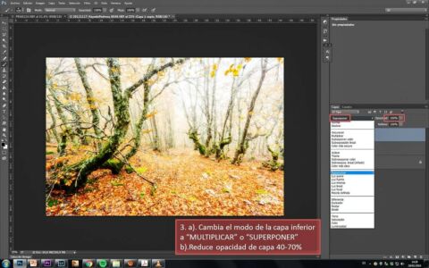 Capa superior modo Superponer Tutorial efecto Orton