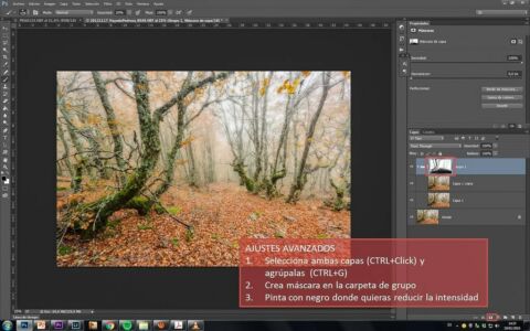 Capas agrupadas y con máscara final Tutorial efecto Orton